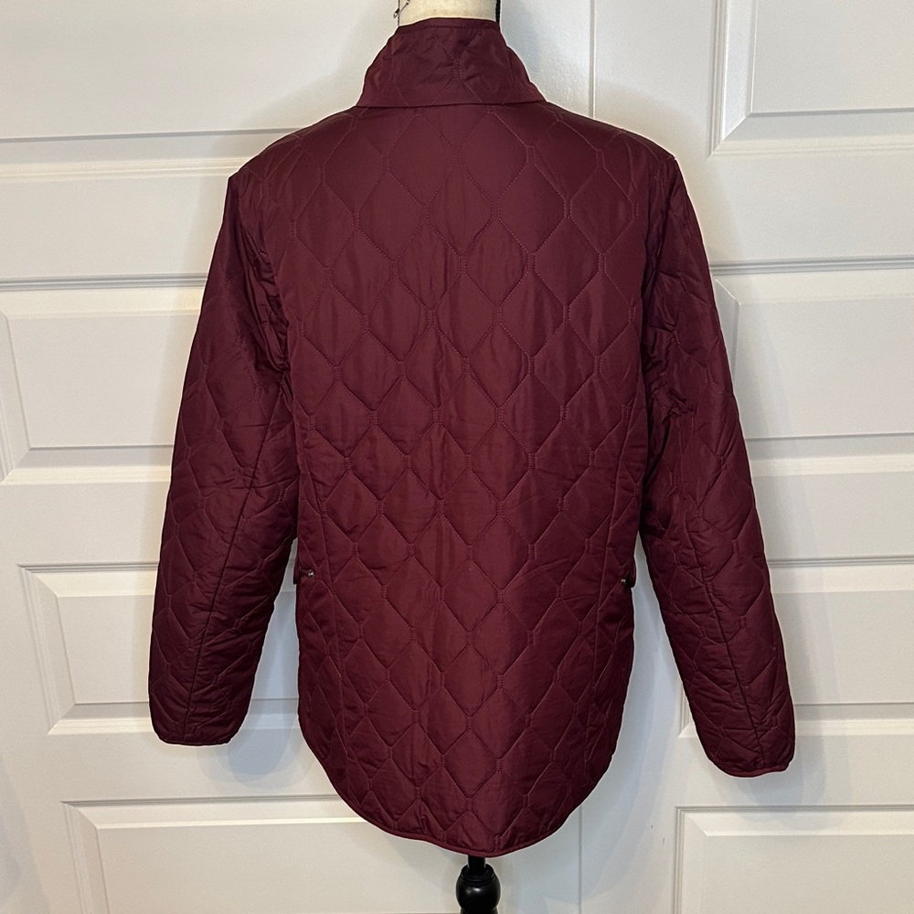 Eddie Bauer Women's Burgundy Quilted Puffer Jacket - Picture 4 of 7